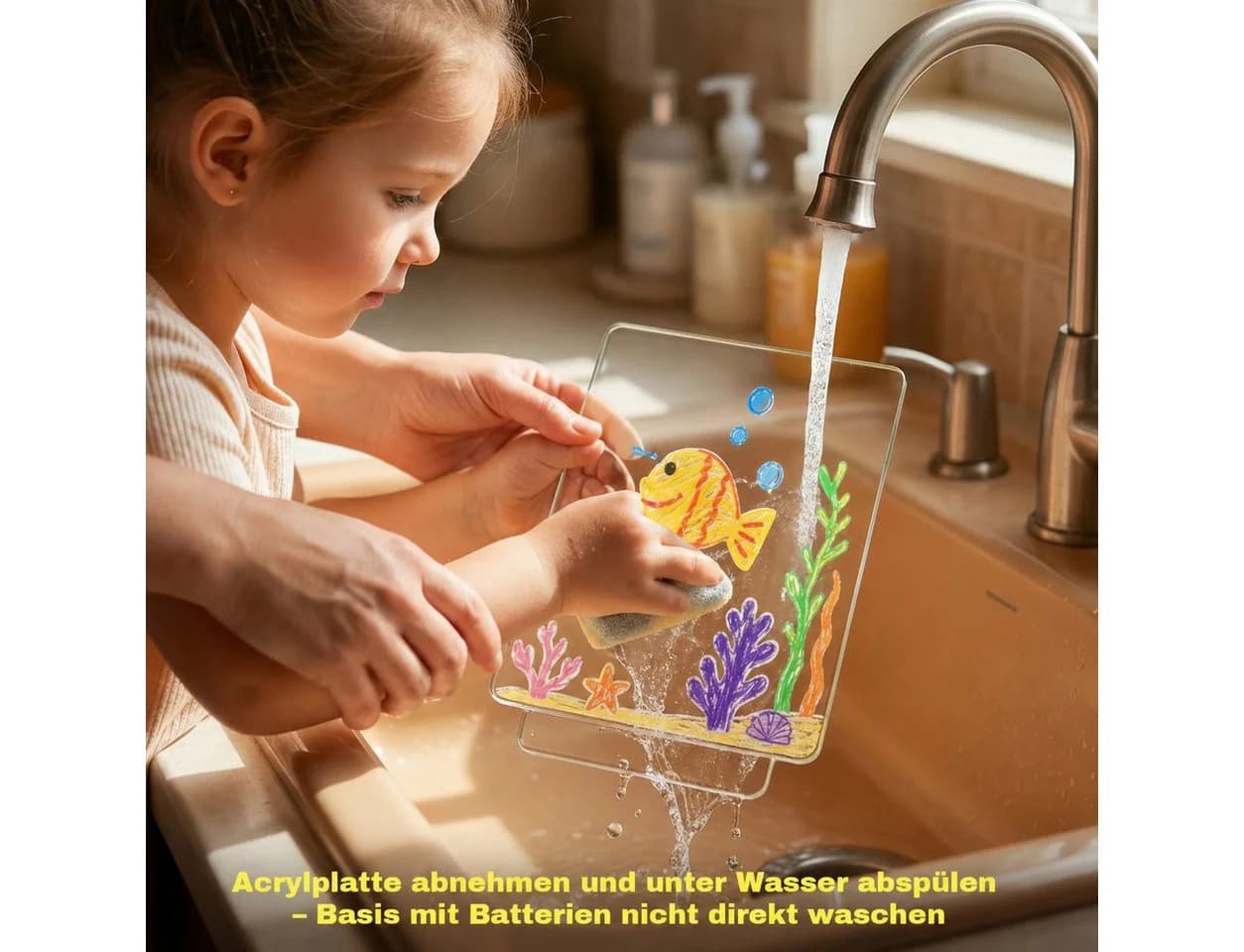 Fanttik Zaubertafel LED Zeichenbrett für Kinder, 7 Farbenstifte & 10 Story-Malvorlagen - Bild 5