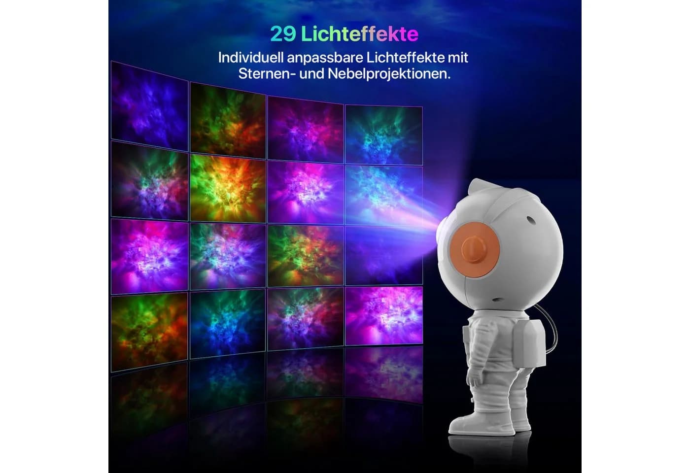ANYSUN LED-Sternenhimmel Galaxie Sternenhimmel Astronaut Projektor