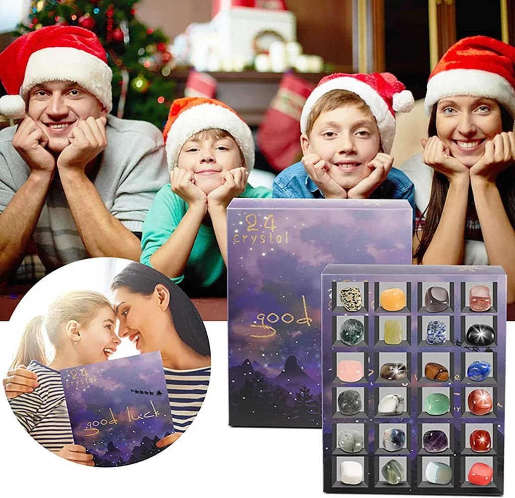 ANYSUN Edelstein Kristalle Adventskalender Buntes Gestein 24-teilig - Bild 4