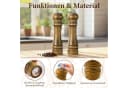 ANYSUN Salz- und Pfeffermühle Set aus Holz mit Keramikmahlwerk und Ständer Bild 3