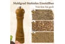 ANYSUN Salz- und Pfeffermühle Set aus Holz mit Keramikmahlwerk und Ständer Bild 4