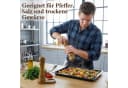 ANYSUN Salz- und Pfeffermühle Set aus Holz mit Keramikmahlwerk und Ständer Bild 5