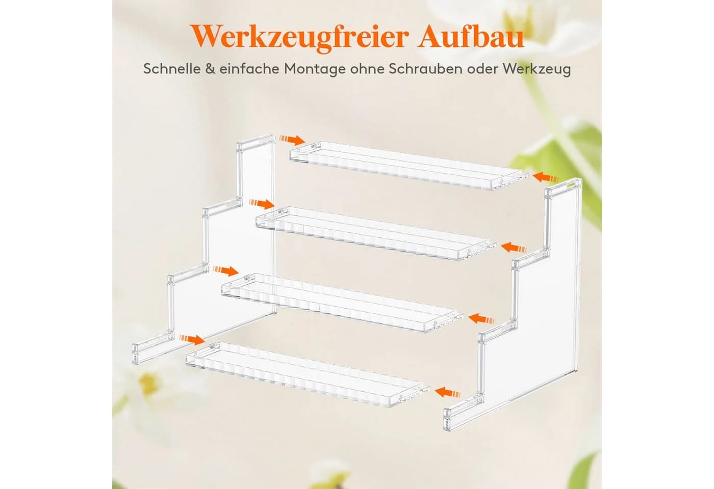 Lifewit 4-stufiger Parfümständer mit Gitter, Transparent - Bild 5