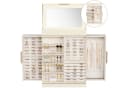 Lifewit Schmuckschatulle Beige Drehbarer Spiegel Bild 1