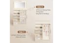 Lifewit Schmuckschatulle Beige Drehbarer Spiegel Bild 4
