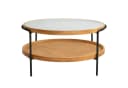 Cagnolier Runder Couchtisch mit Glasplatte und Stauraum Bild 3
