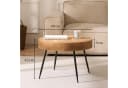 Cagnolier Couchtisch Rund Kiefernholz Schwarz Metallbeine Bild 1