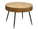 Cagnolier Couchtisch Rund Kiefernholz Schwarz Metallbeine Bild 3