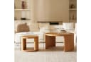 Cagnolier Couchtisch Rund 2er Set Holz Modern Beige Bild 1