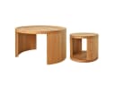 Cagnolier Couchtisch Rund 2er Set Holz Modern Beige Bild 3
