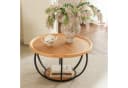 Cagnolier Runder Couchtisch Ø80 cm Holz Modern Beige Bild 2
