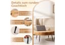 Cagnolier Couchtisch 2er Set Rund Holz Schwarze Metallbeine Bild 5
