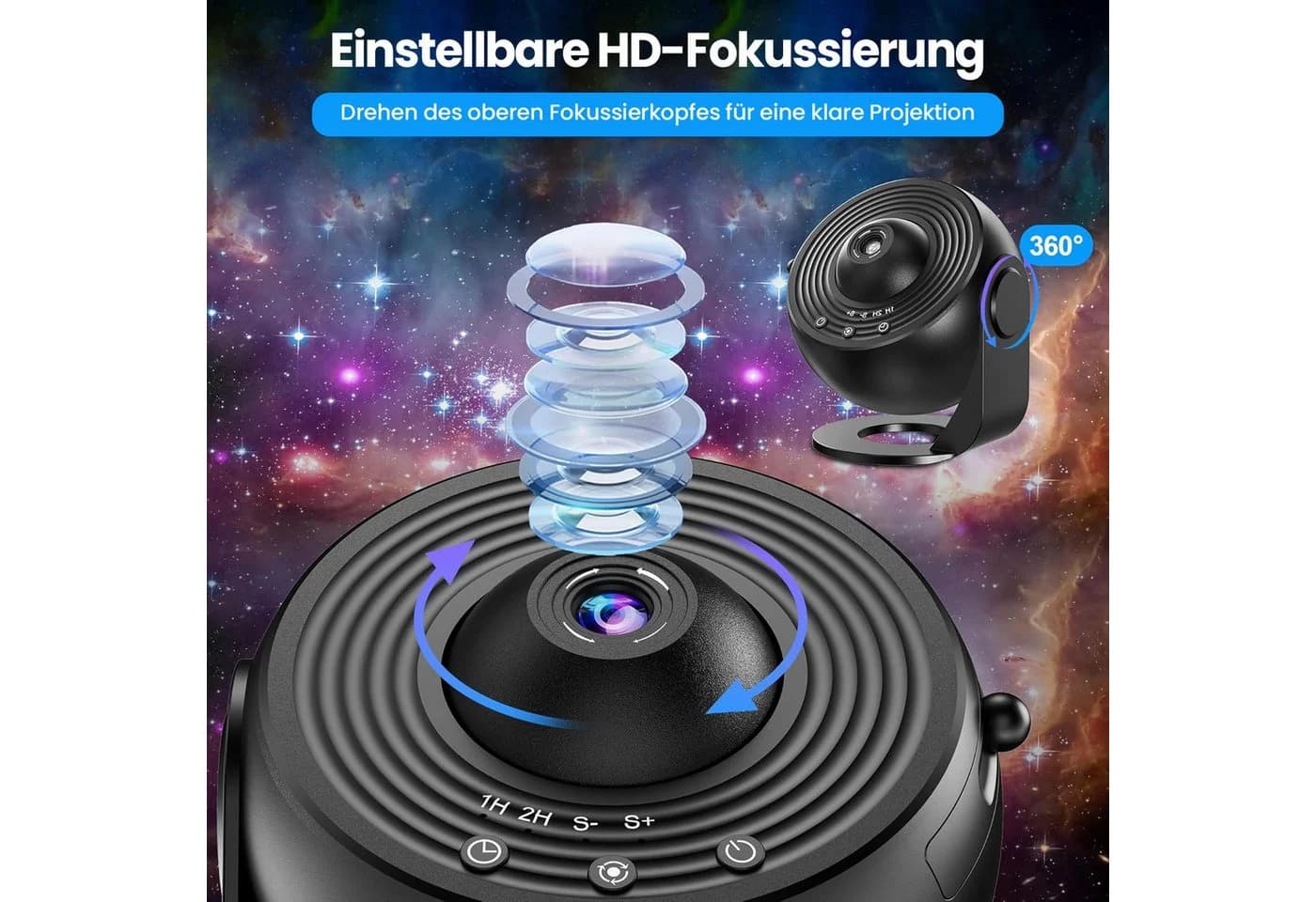 Fanttik LED-Sternenhimmel 13-in-1 Planetarium Galaxie Projektor Weiß - Bild 3