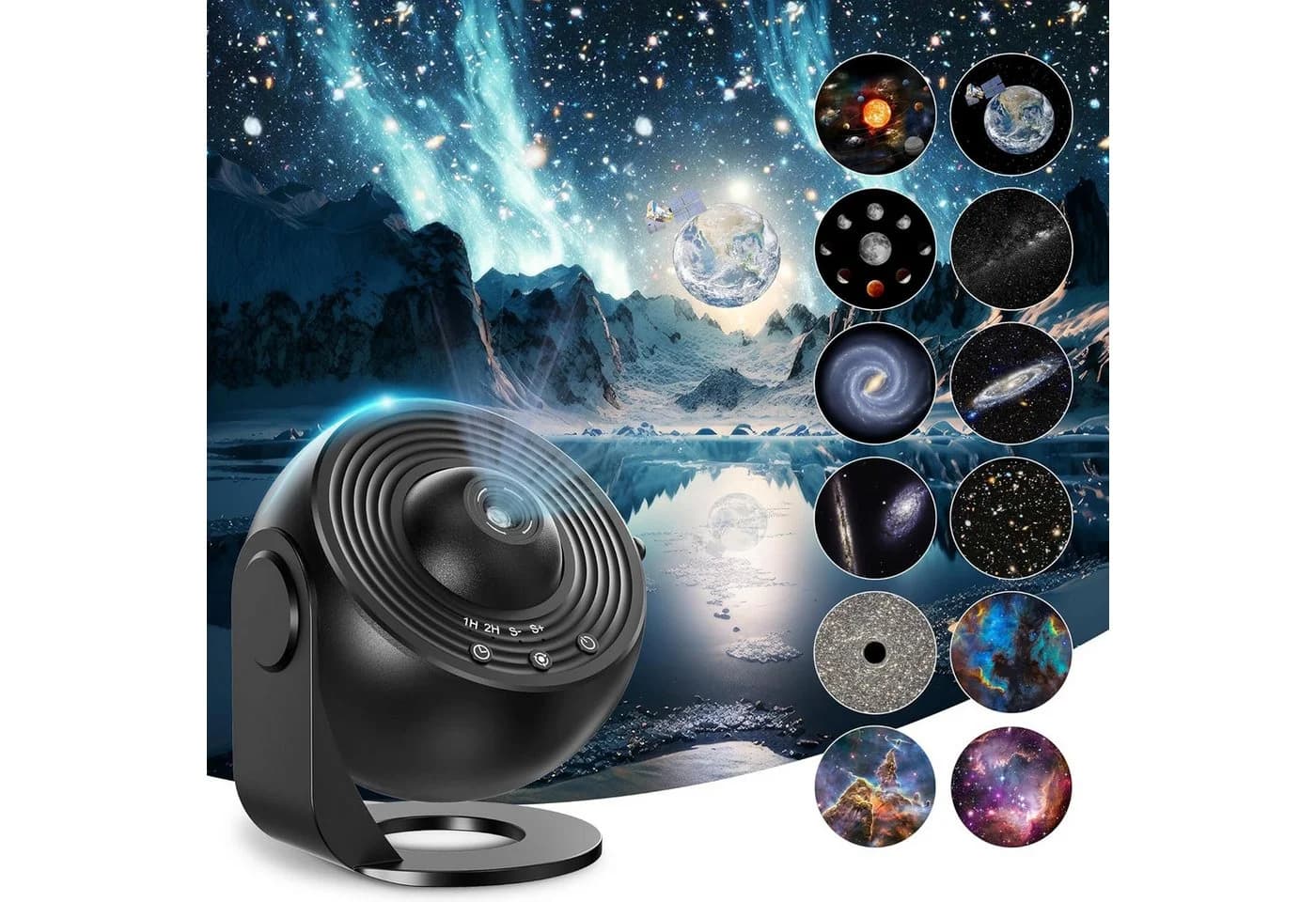 Fanttik LED-Sternenhimmel 13-in-1 Planetarium Galaxie Projektor Schwarz/Weiß - Bild 2