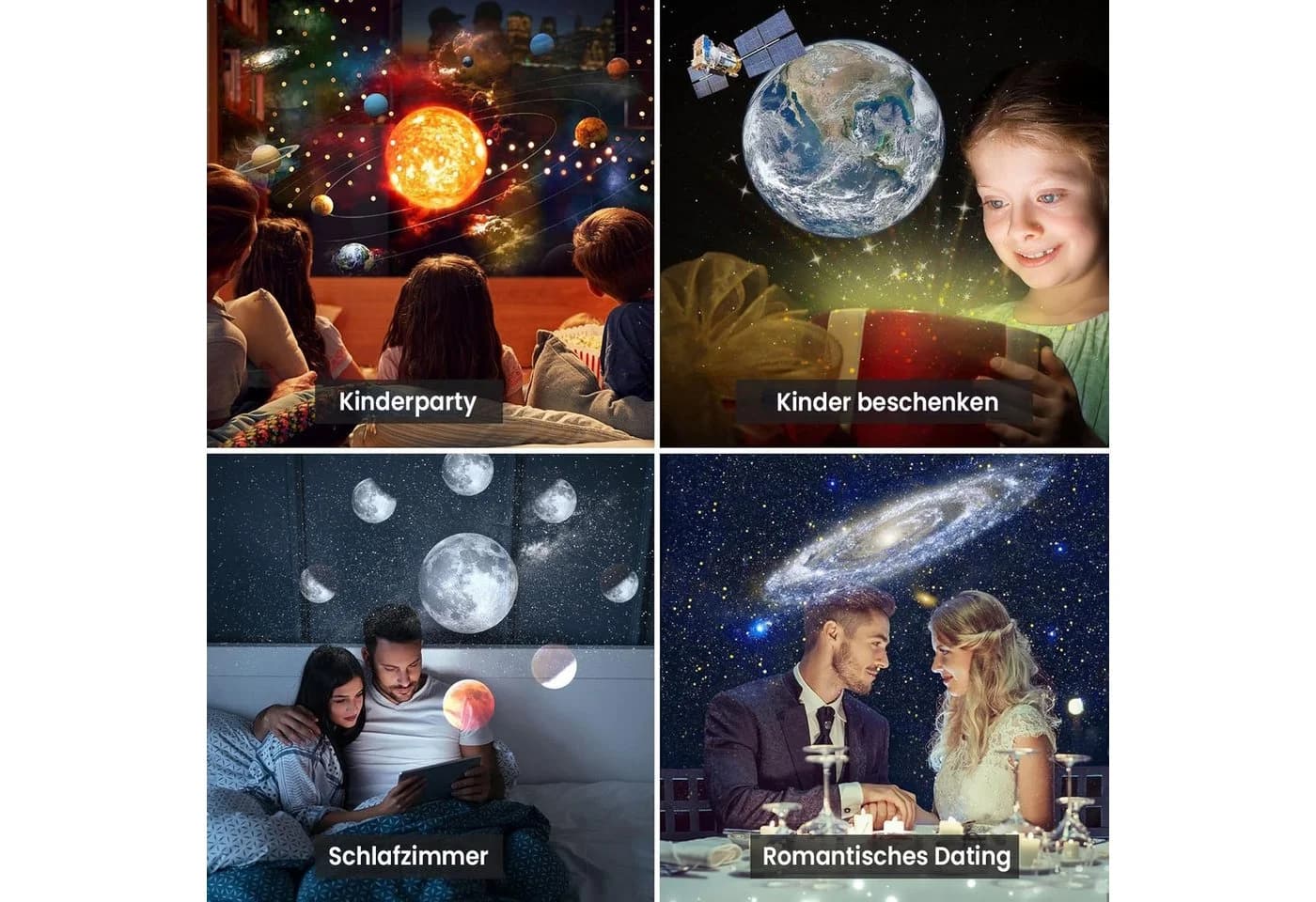 Fanttik LED-Sternenhimmel 13-in-1 Planetarium Galaxie Projektor Schwarz/Weiß - Bild 5