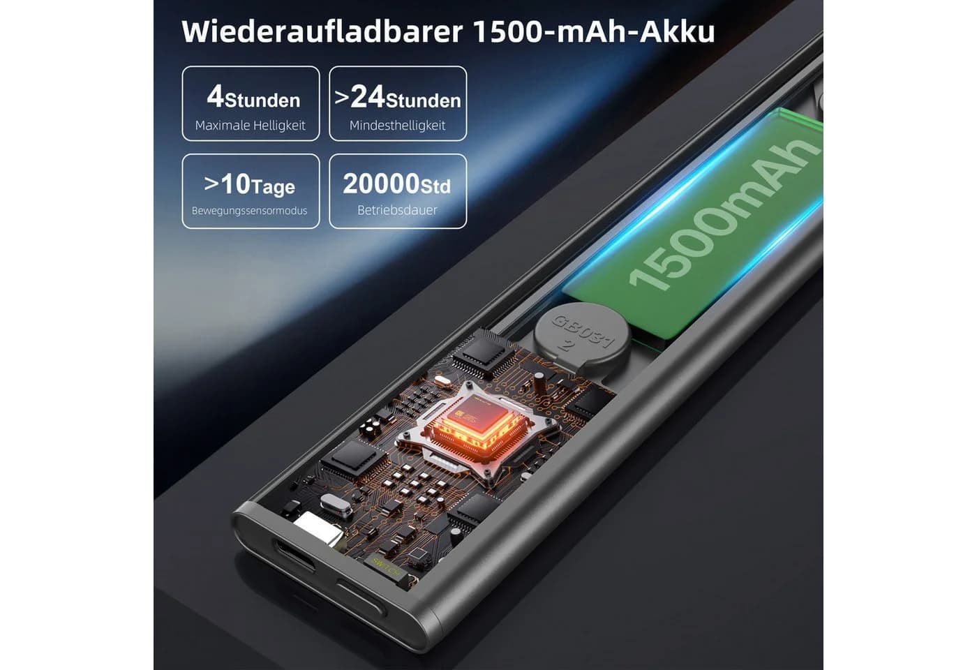 Fanttik LED Lichtleiste ohne Kabel, RGB Küchenschrank mit Bewegungsmelder und Lichtsensor, 40 cm - Bild 4