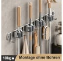 Fanttik Wandhaken Besenhalterung 4 Halter 5 Haken Edelstahl Bild 2