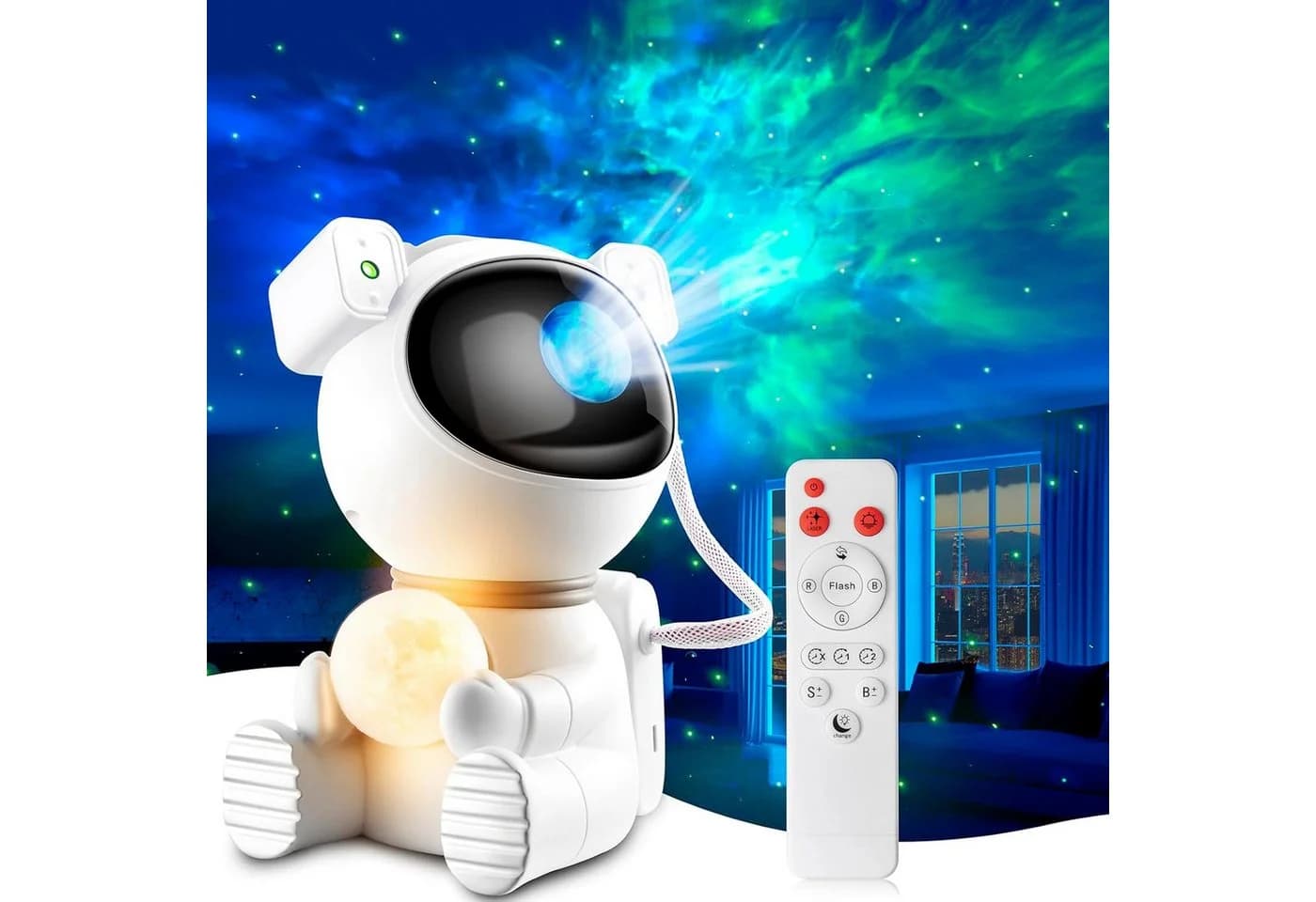 Nachtlicht Astronaut Galaxy Nebula LED - Bild 2