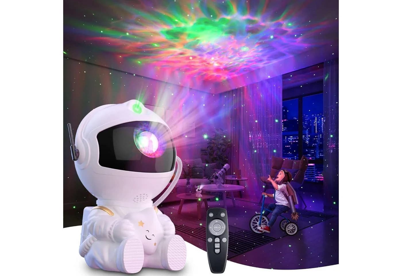 Fanttik Astronauten Galaxie Projektor LED Sternenhimmel Weiß - Bild 2