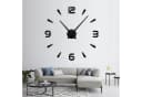 MOPUEA DIY Wanduhr 80-120cm 3D Acryl Spiegel Lautlos Bild 2