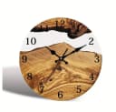 MOPUEA Wanduhr 30cm Transparent Gehärtetes Glas Rahmenlos Bild 2