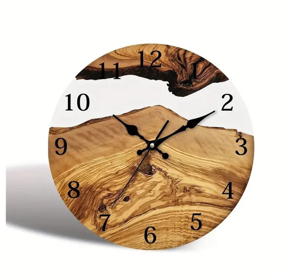 MOPUEA Wanduhr 30cm Transparent Gehärtetes Glas Rahmenlos - Bild 2