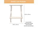 MOPUEA Makramee Wandbehang Beige Handgefertigt Boho Stil Bild 1