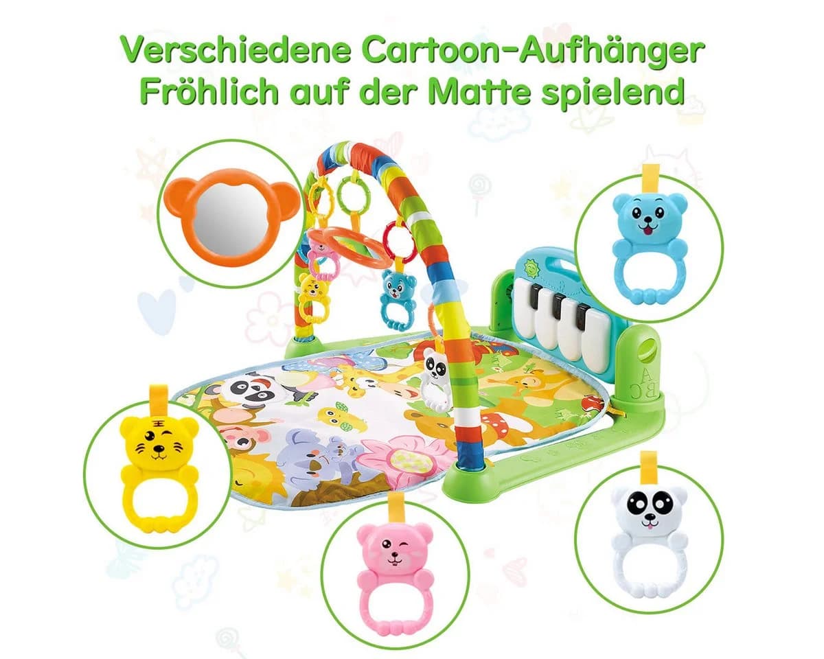 MOPUEA Krabbeldecke mit Klavier, Licht & Musik