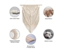 MOPUEA Makramee Wandbehang Boho Wanddeko Beige Bild 3