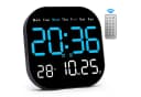 MOPUEA Digitale LED-Wanduhr mit Fernbedienung, 7-Zoll-Display, Timer & Countdown Bild 2