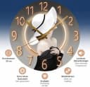 MOPUEA Wanduhr Modern Glas Transparent 30cm Bild 1