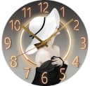 MOPUEA Wanduhr Modern Glas Transparent 30cm Bild 2