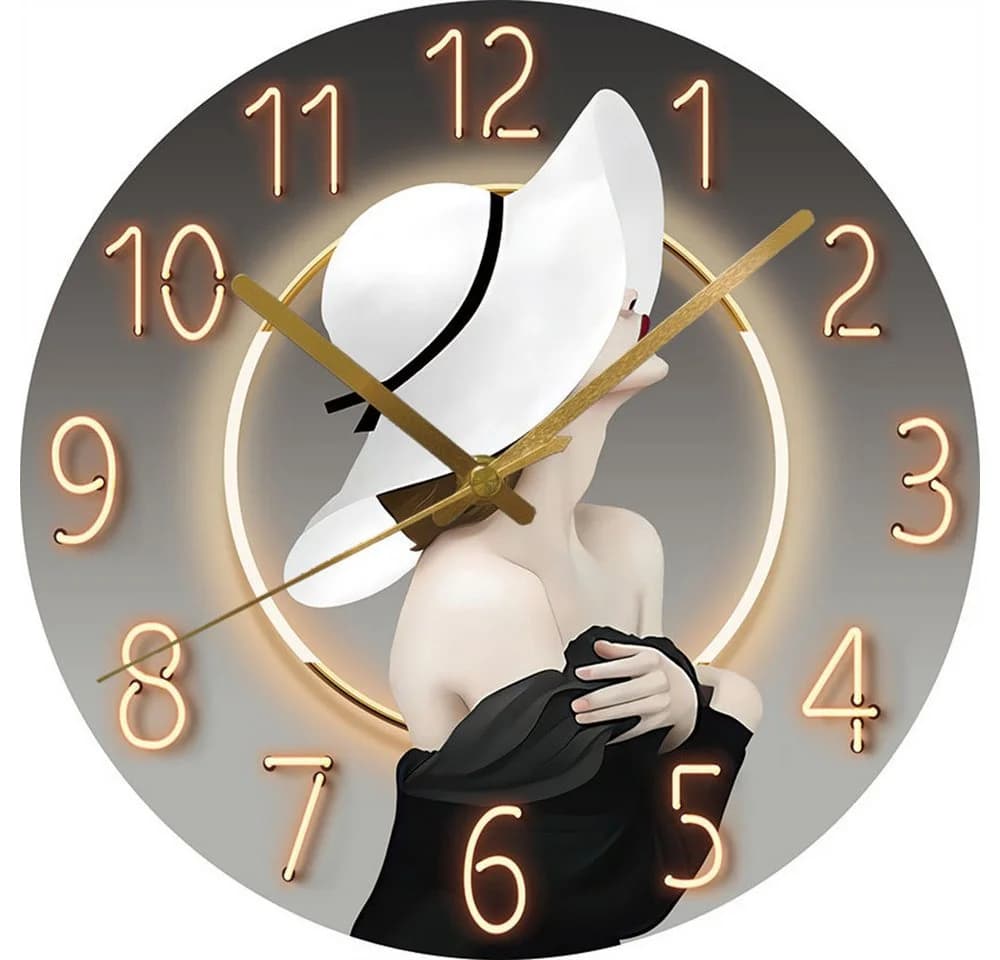 MOPUEA Wanduhr Modern Glas Transparent 30cm - Bild 2