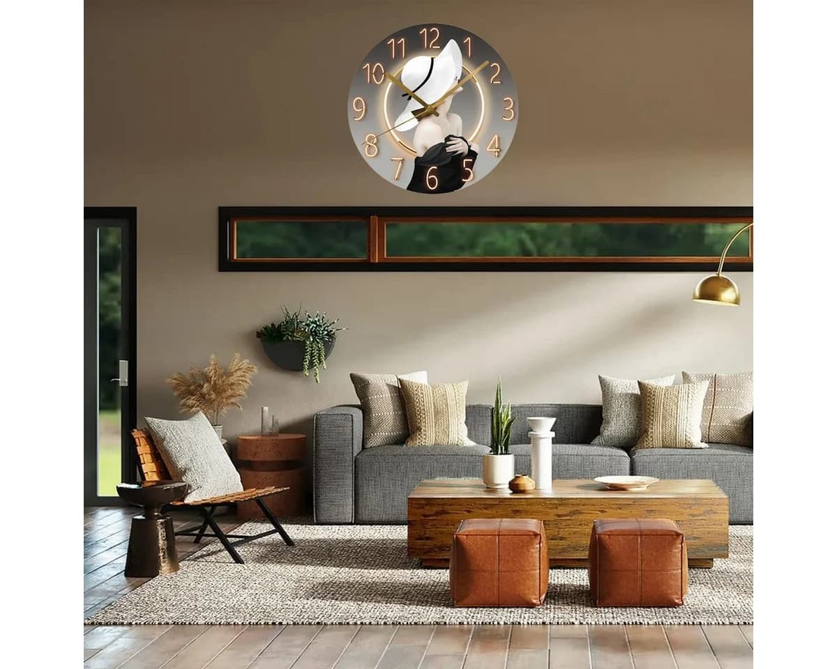 MOPUEA Wanduhr Modern Glas Transparent 30cm - Bild 5