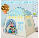 MOPUEA Spielzelt Kinderzelt mit Sternenlichterkette Blau Bild 5