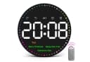 MOPUEA Elektronische Wanduhr mit Dekobeleuchtung und Thermometer Bild 2