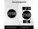 MOPUEA Elektronische Wanduhr mit Dekobeleuchtung und Thermometer Bild 4