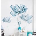 MOPUEA Wandtattoo Lotus 110x80cm Blau Dekorativer Wandaufkleber Bild 3