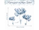 MOPUEA Wandtattoo Lotus 110x80cm Blau Dekorativer Wandaufkleber Bild 5