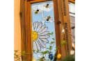 MOPUEA Fenstersticker Bienen Blumen Bunt Doppelseitig Wiederverwendbar Bild 4