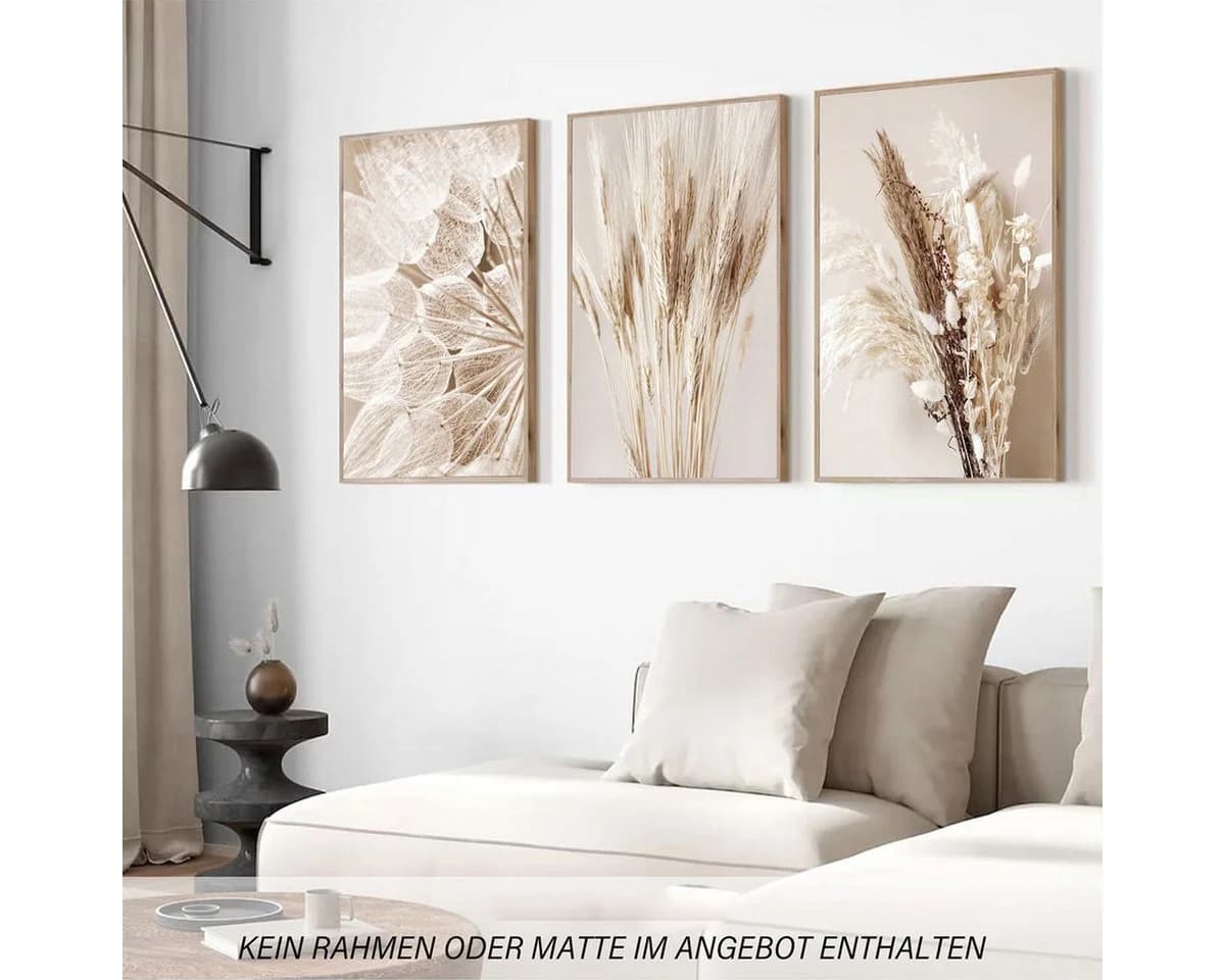 MOPUEA Kunstdruck Poster Set 3 Natur Wanddeko ohne Rahmen - Bild 5