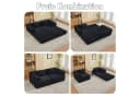 Leawin 2-Sitzer Schlafsofa Schwarz Cord mit Schlaffunktion Bild 3
