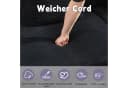 Leawin 2-Sitzer Schlafsofa Schwarz Cord mit Schlaffunktion Bild 5