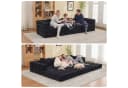 Leawin Schlafsofa Schwarz Cord Modulares Sofa mit Bettfunktion Bild 1