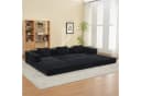 Leawin Schlafsofa Schwarz Cord Modulares Sofa mit Bettfunktion Bild 2