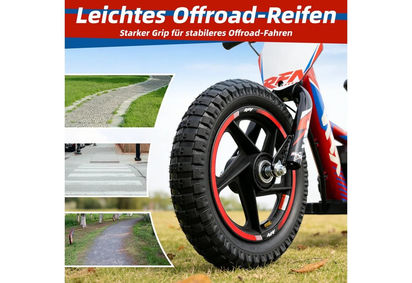 Vankel Elektro-Kindermotorrad DNA 12 100W 12 Zoll E-Laufrad Kinder 3-6 Jahre - Bild 5
