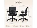 Leawin Bürostuhl ergonomisch 200kg Belastbarkeit Schwerlaststuhl Schwarz Bild 1