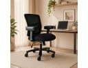 Leawin Bürostuhl ergonomisch 200kg Belastbarkeit Schwerlaststuhl Schwarz Bild 2