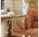 Leawin Bürostuhl Ergonomisch mit Air-Lordosenstütze & Klapparmlehnen Bild 5