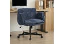 Leawin Bürostuhl ergonomisch mit 5-fach verstellbaren Armlehnen Chenille Blau Bild 2